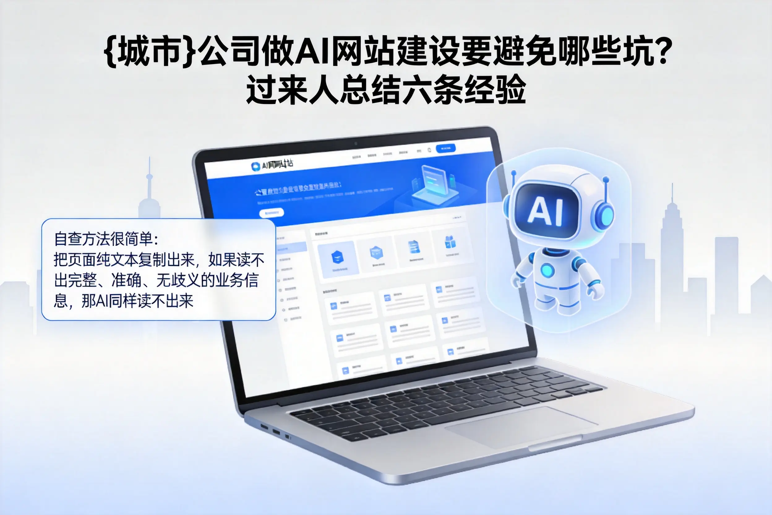 来宾公司做AI网站建设要避免哪些坑？过来人总结六条经验