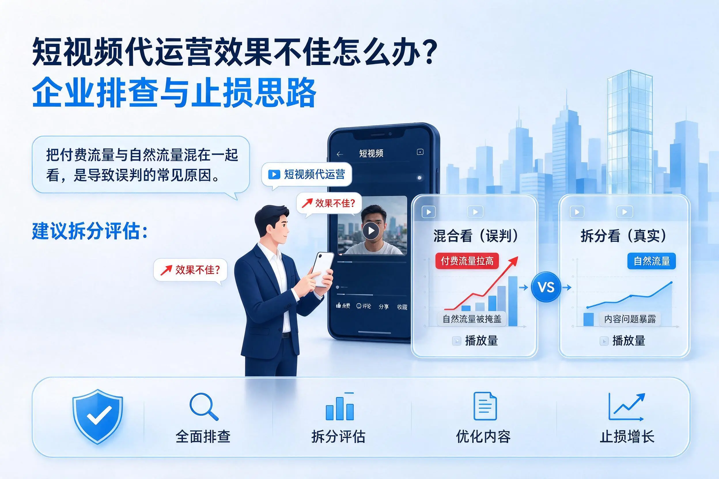 短视频代运营效果不佳怎么办？来宾企业排查与止损思路