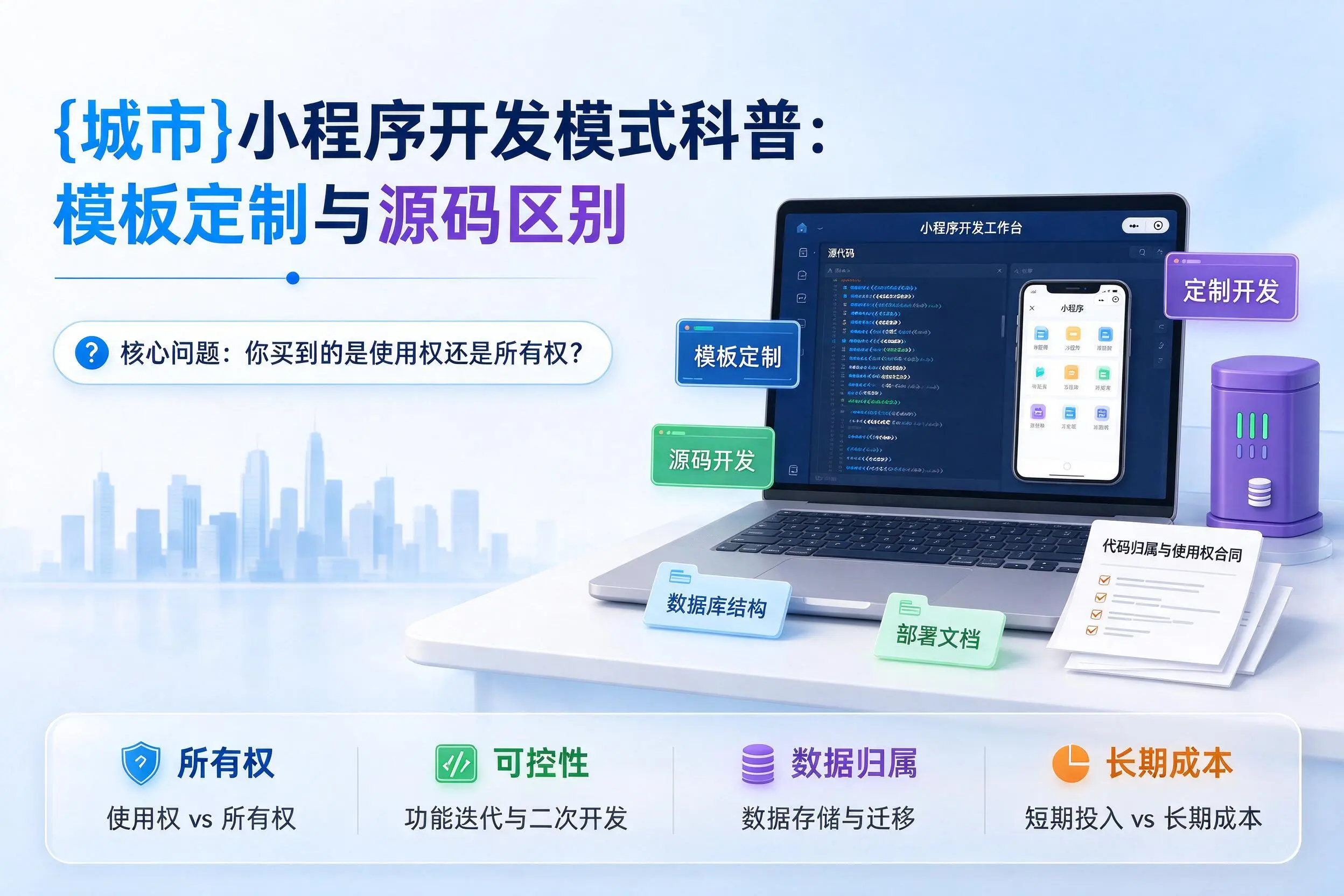 来宾小程序开发模式科普：模板定制与源码区别