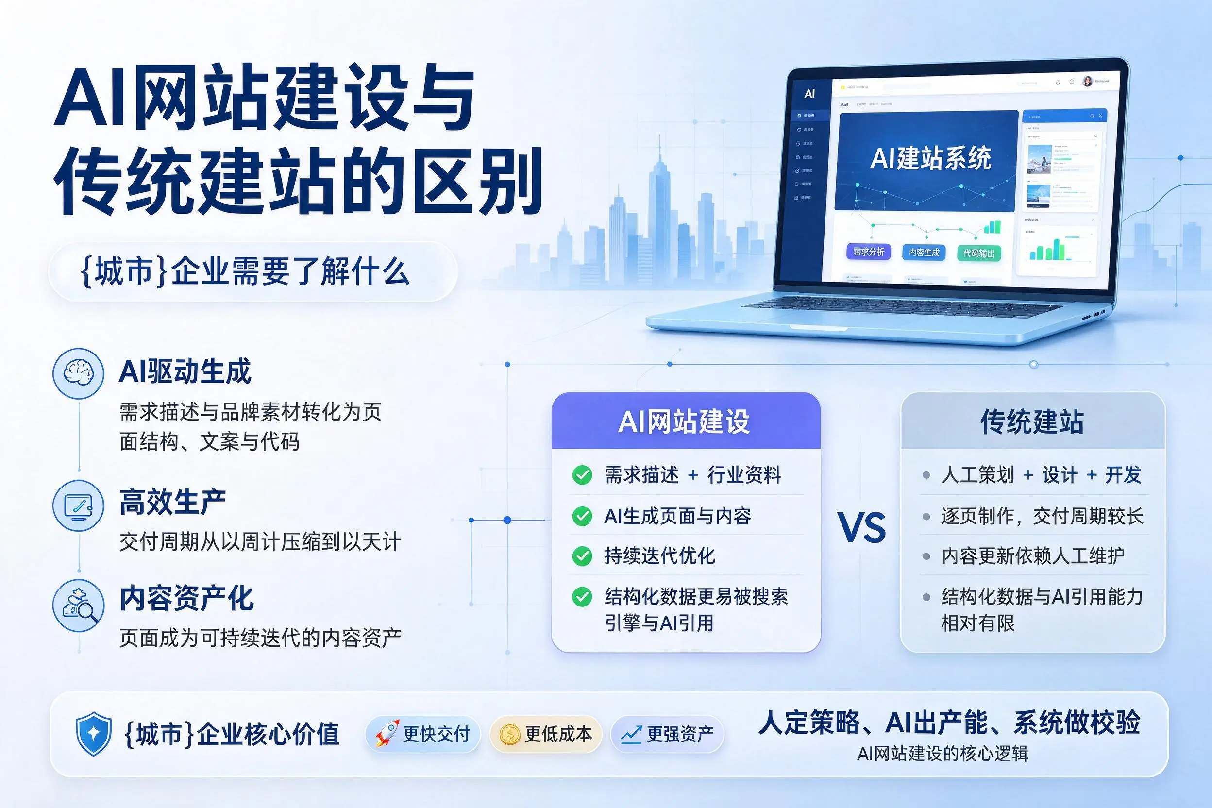 AI网站建设与传统建站的区别,来宾企业需要了解什么