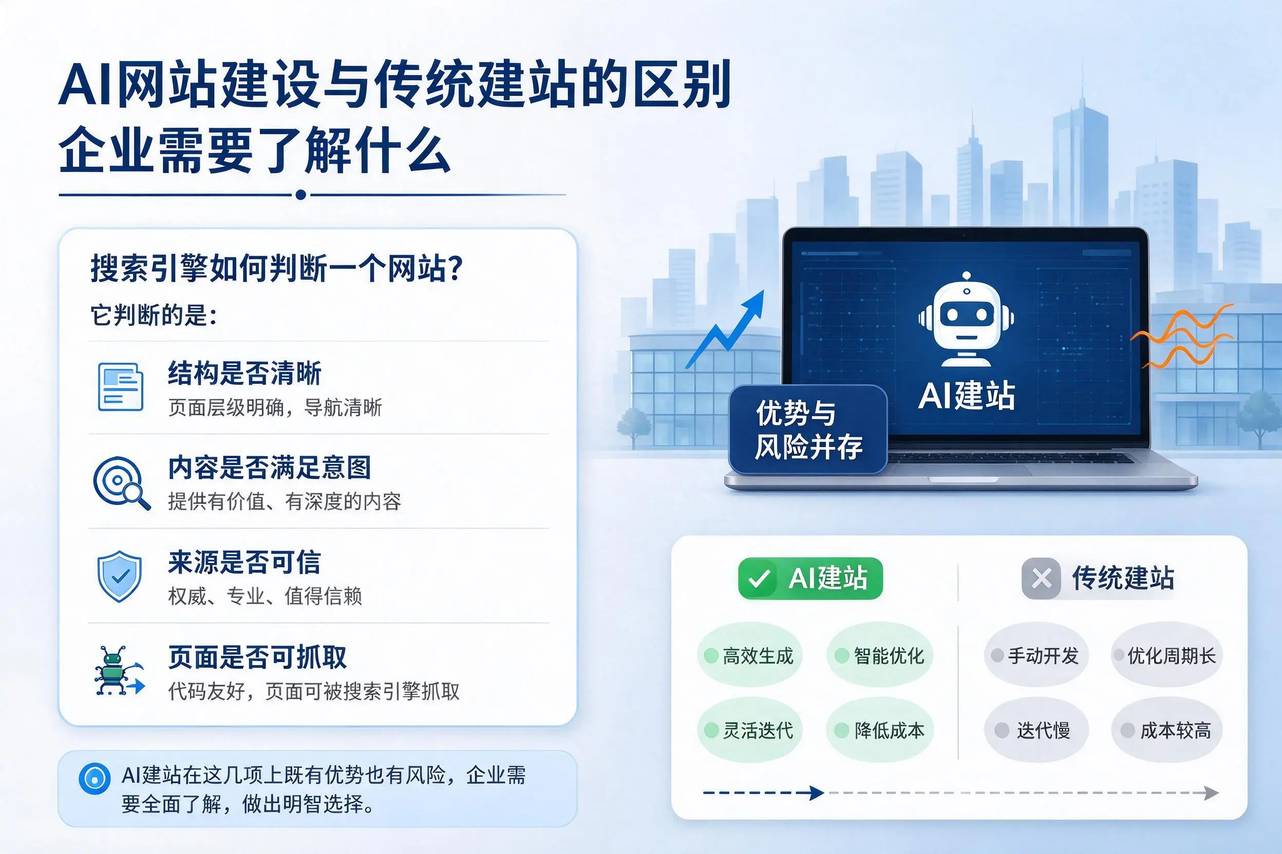 AI网站建设与传统建站的区别,来宾企业需要了解什么