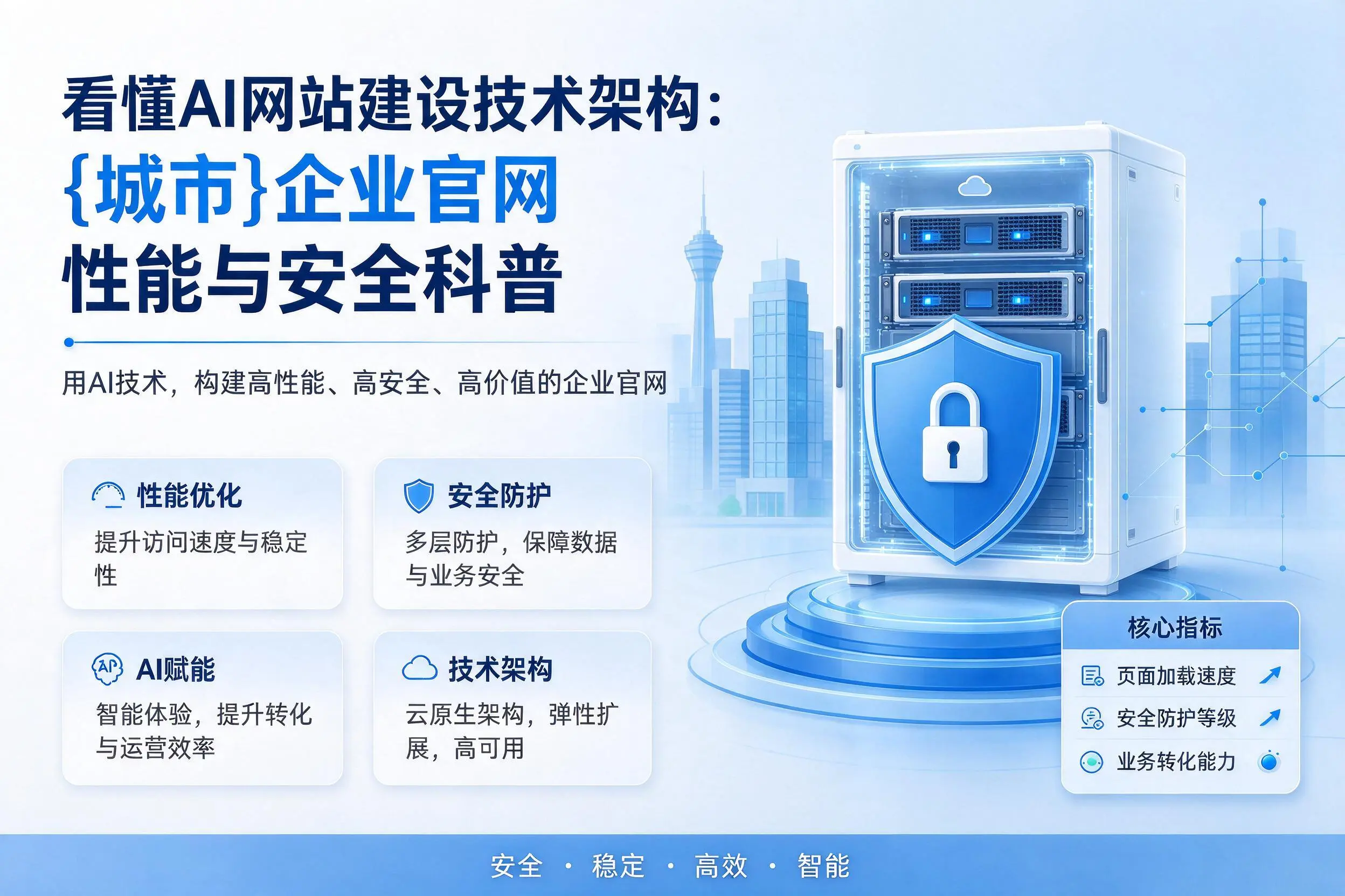 看懂AI网站建设技术架构：来宾企业官网性能与安全科普