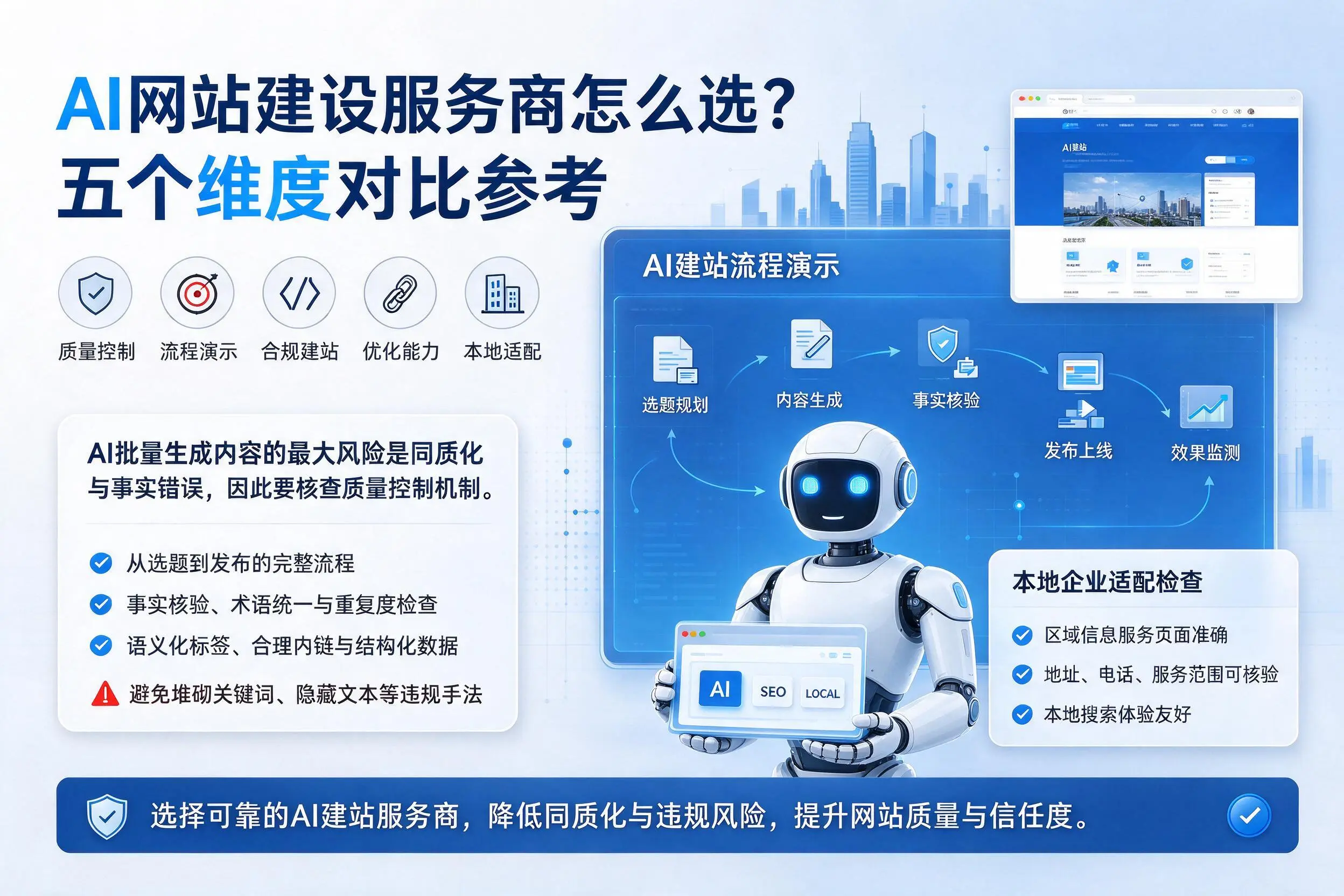 来宾AI网站建设服务商怎么选？五个维度对比参考