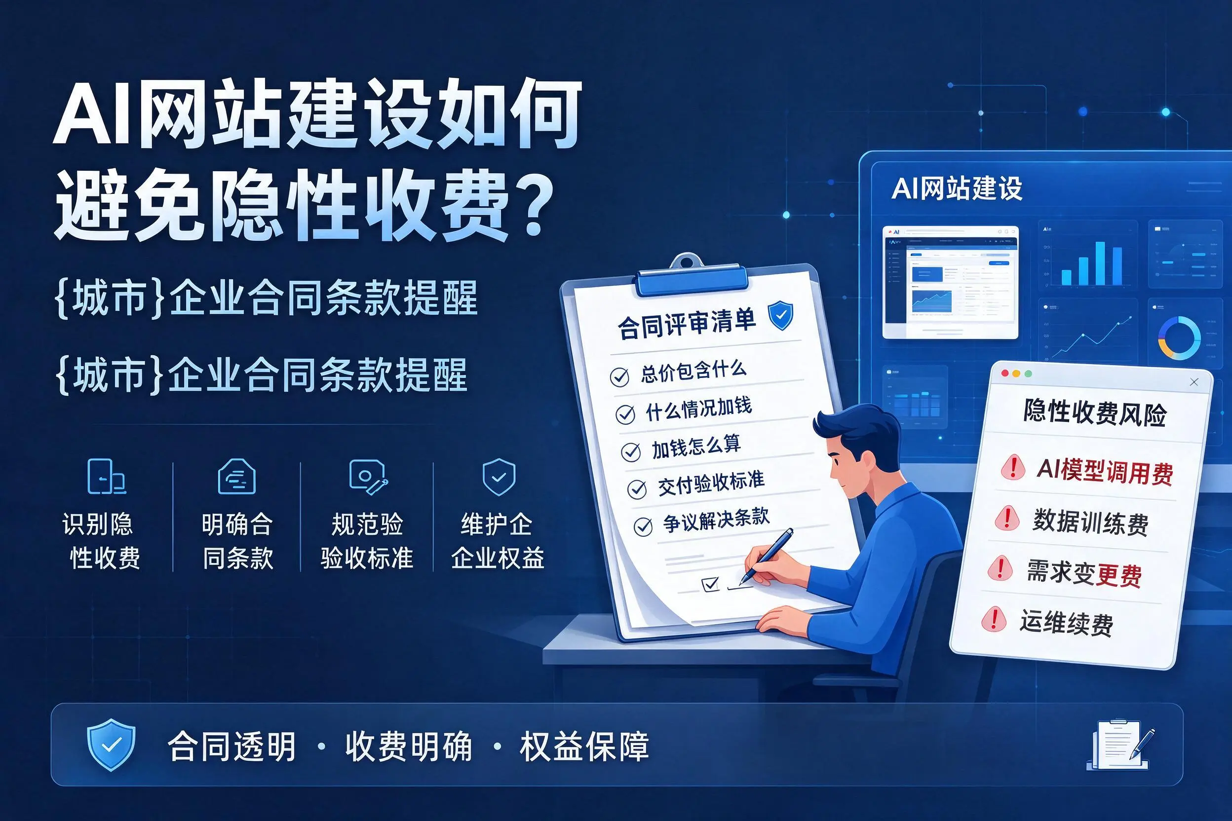 AI网站建设如何避免隐性收费?来宾企业合同条款提醒