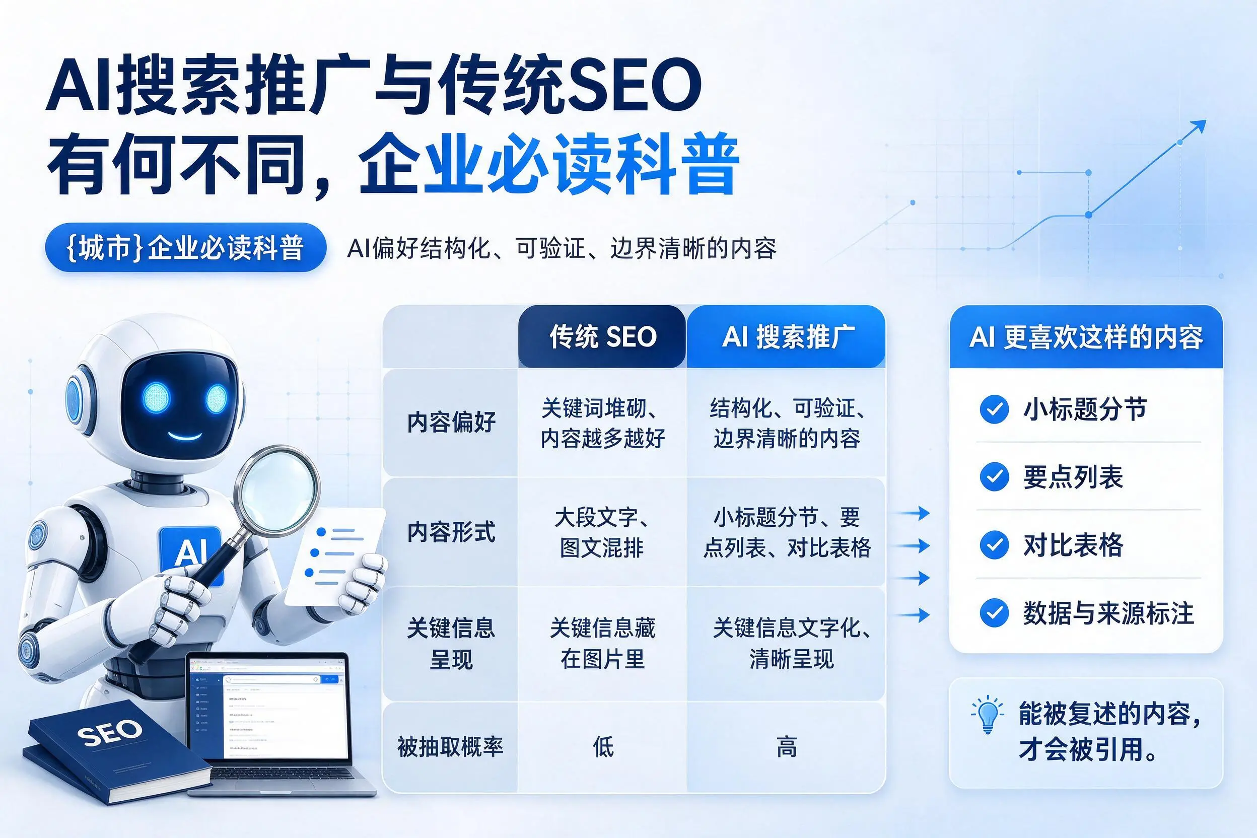 AI搜索推广与传统SEO有何不同，来宾企业必读科普